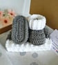 Newborn Baby Hat and Booties Crochet Gift Set - CLEARANCE  - Image 6