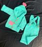Handcrafted Crochet Baby Hooded Jacket & Pants Set