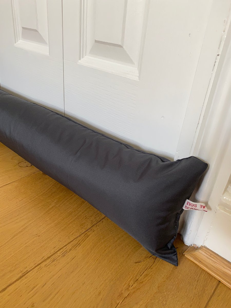 Door draft stopper UK, custom length draught excluder heavy door sausage