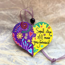 Inspirational hand painted heart