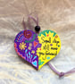 Inspirational hand painted heart