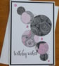 Large Birthday Card - Pink Floral Circles - Image 6