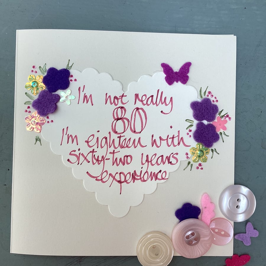 Happy 80th birthday card