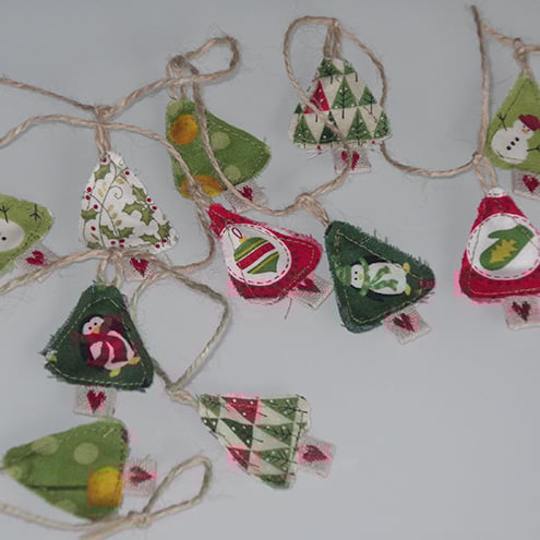 Miniature Christmas Tree garland