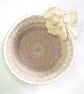 Cream silk coiled basket - ideal for any room - Image 4