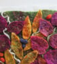Autumn hedgerow picture, Hand felted leaf, leaves and berries framed art, - Image 3