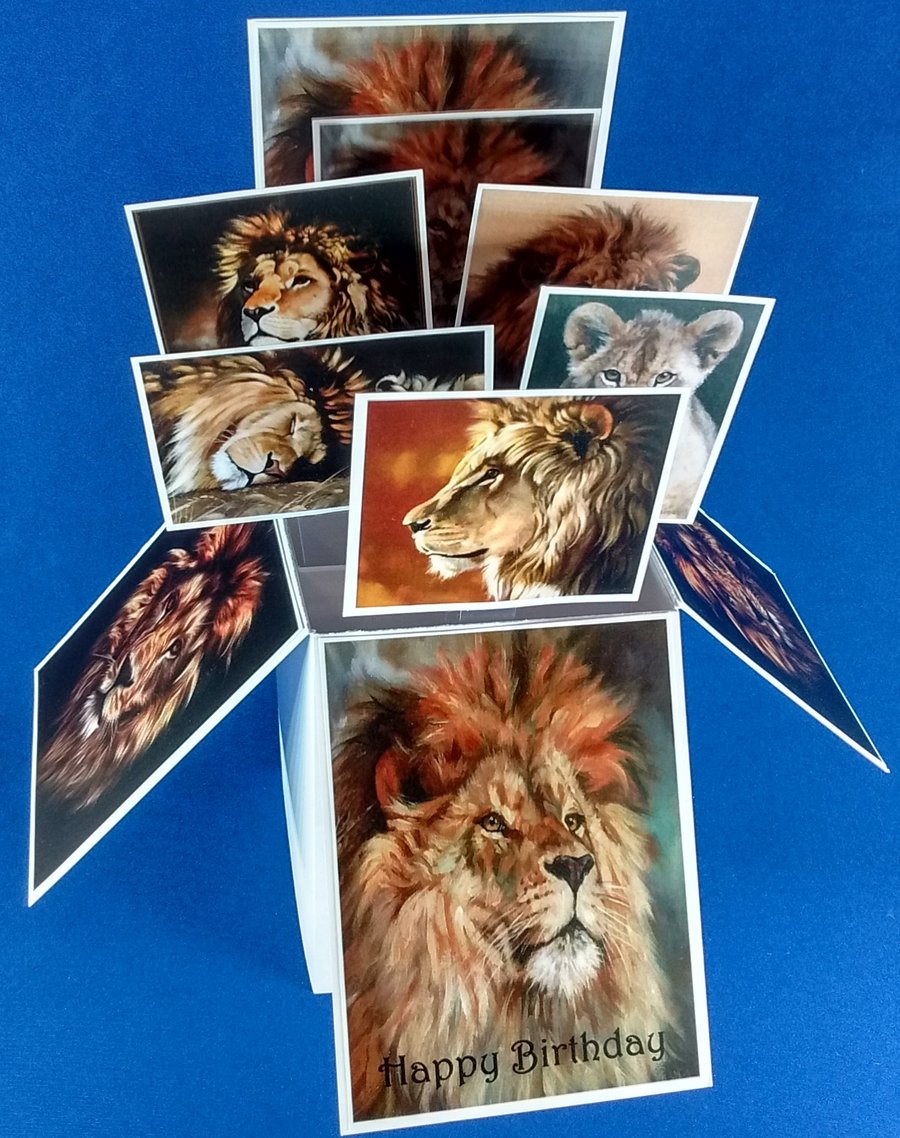 Birthday Card with Lions