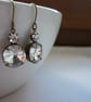 PEARL, CRYSTAL RHINESTONE AND SILVER BIB STYLE NECKLACE.  1030 - Image 4