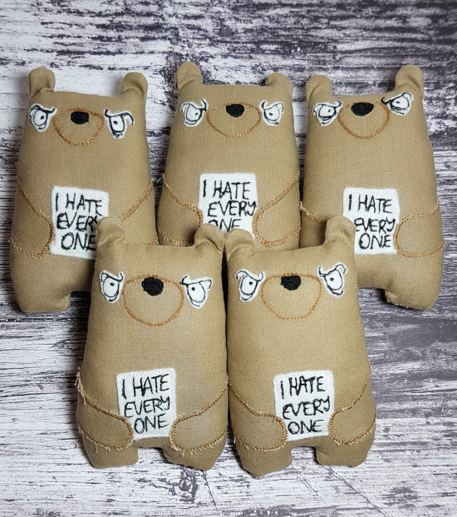 Handmade Bad Day Bear who Hates Everyone