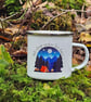 Enamel Hiking mug, Camping mug Hiker Gift - Image 4