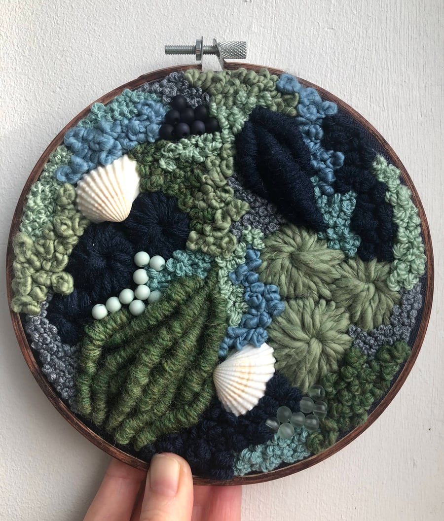 Land and sea a 6 inch art piece 