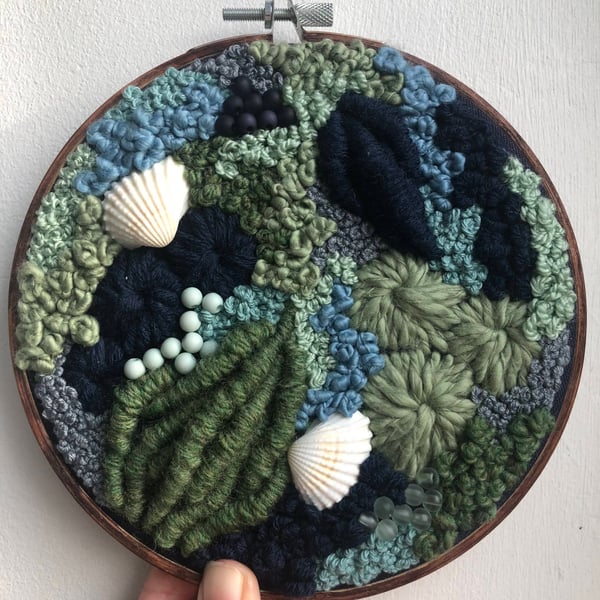 Land and sea a 6 inch art piece 