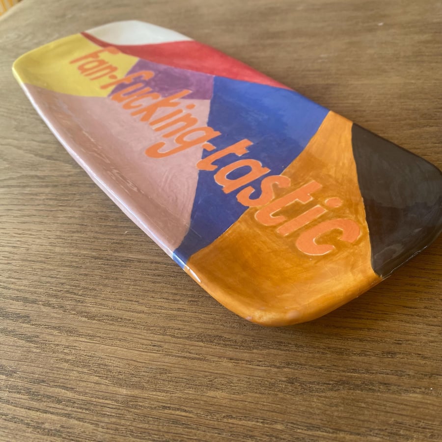 Fan-fucking-tastic ceramic plaque