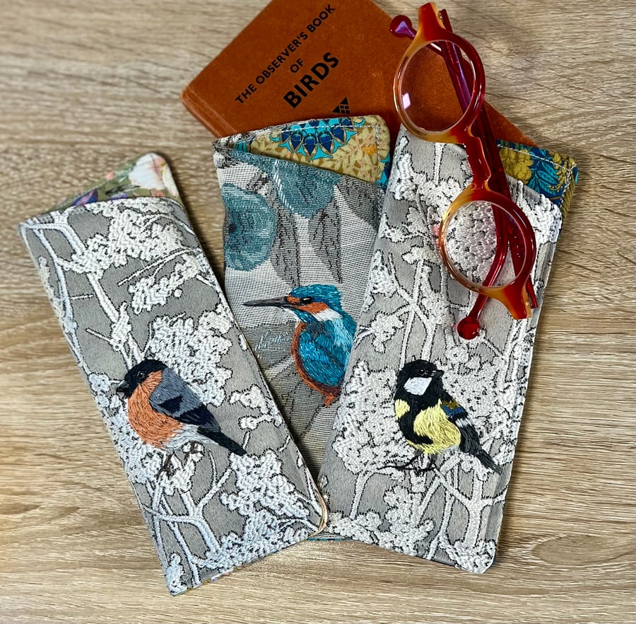 Hand embroidered glasses cases