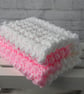 Crochet baby blanket, pink and white blanket, gift for Christening, baby shower - Image 2
