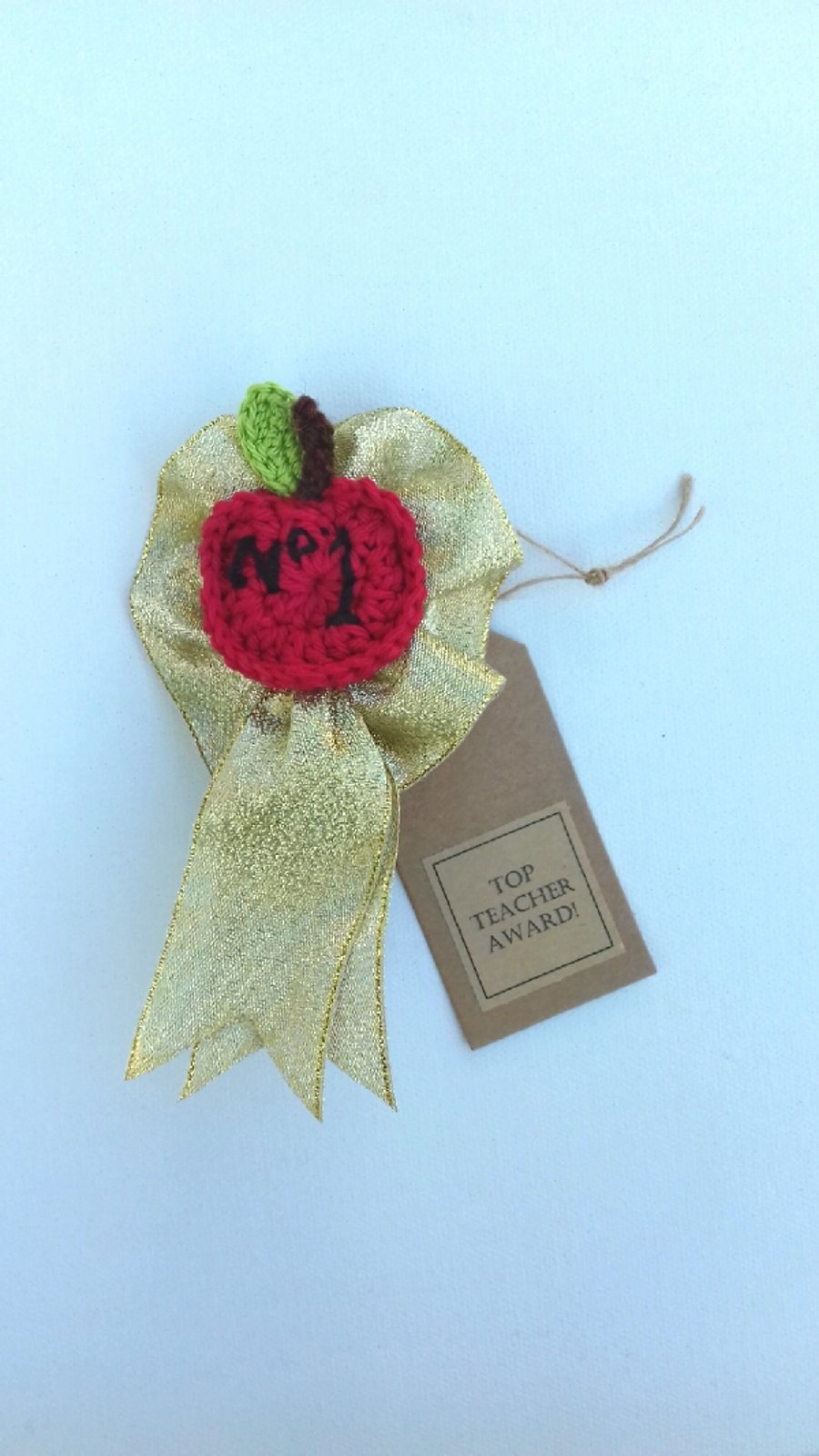 Crochet Apple Top Teacher Award