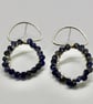 Silver and Faceted Iolite Drop Earrings,  - Image 2