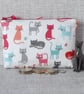 Large coin purse, pouch, cats - Image 9
