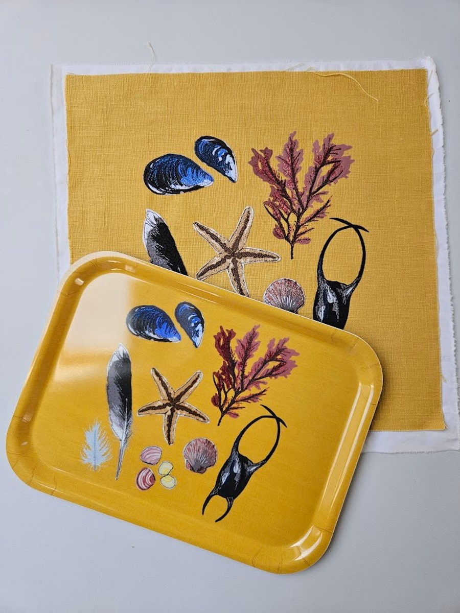 Beach Combing Tray Coastal Gift, Melamine Serving Tray, Beach Lover Gift