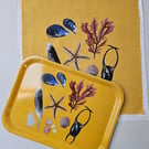 Beach Combing Tray Coastal Gift, Melamine Serving Tray, Beach Lover Gift