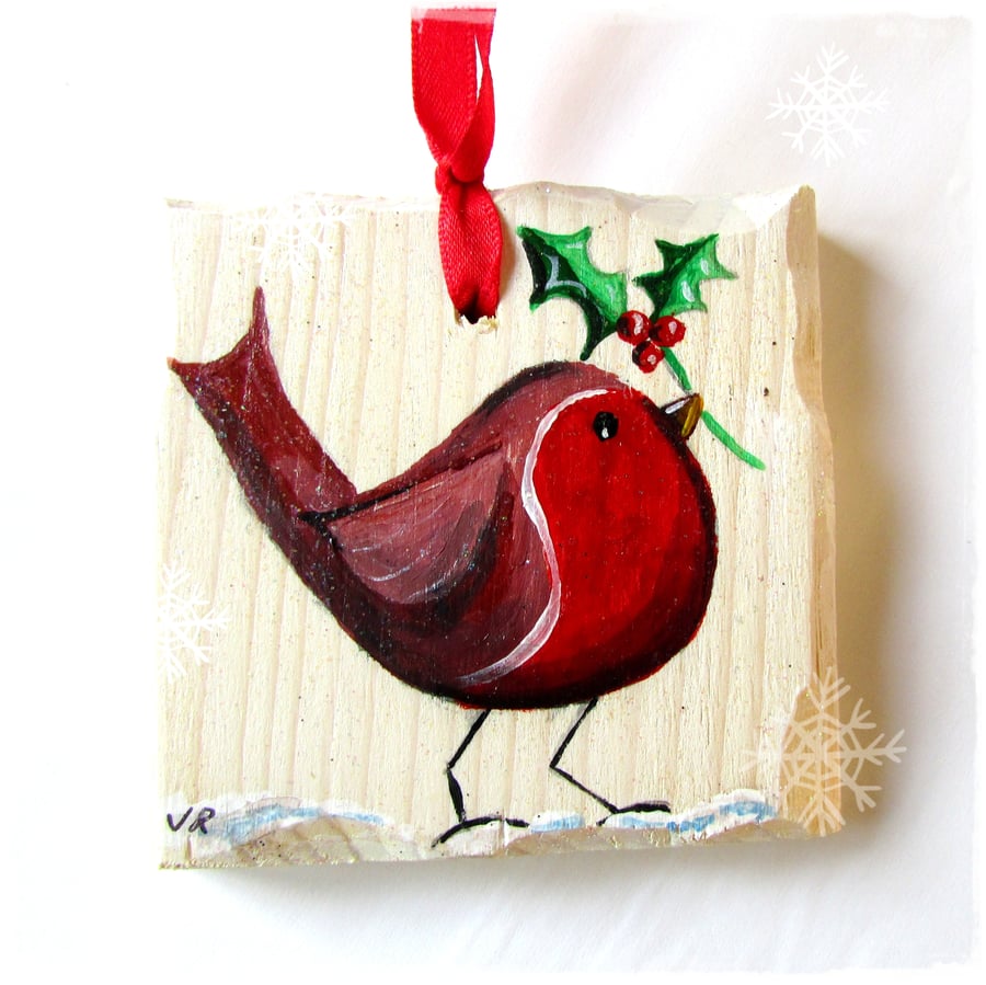 RESERVED.... please see description .... Hand Painted Christmas Tree Decoration