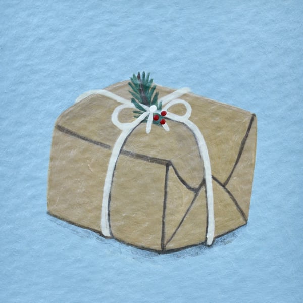 Brown Paper Parcel Tied Up With String.