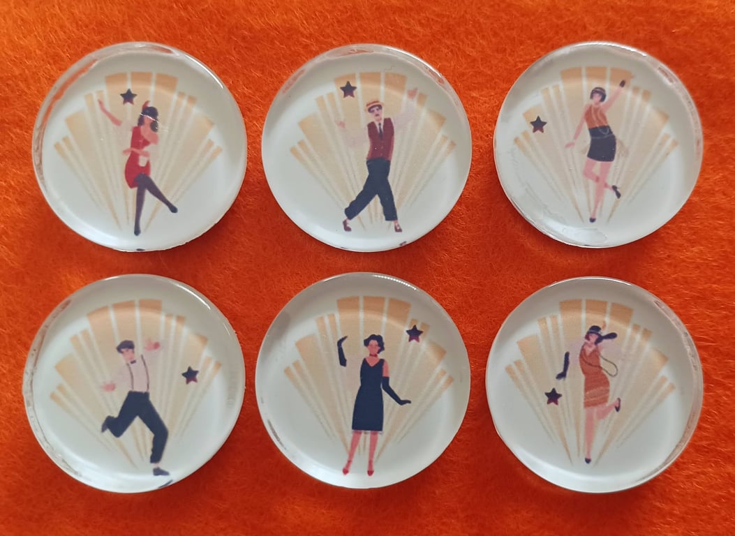 Art Deco Dance Fridge Magnets