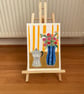 Moka Pot & Flower Vase - Original Oil Pastel Kitchen Painting Floral Still Life - Image 1
