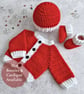 Baby's First Christmas Cardigan - Crochet in Red or Green - Image 10
