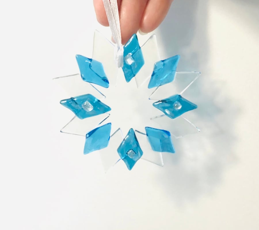  fused glass ice wreaths (customised)Christmas decoration