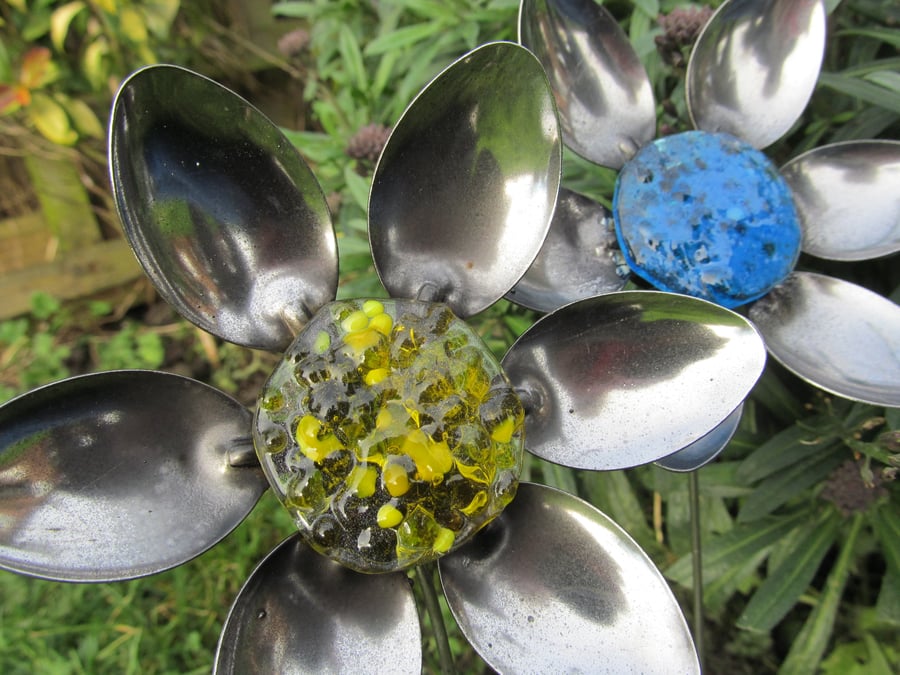 Metal Spoon Flowers (Set of 3)