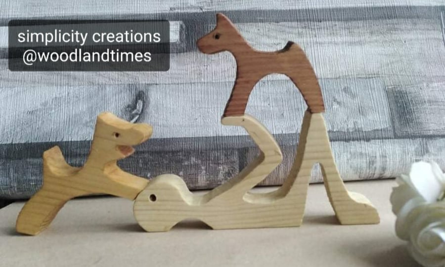 Boy and dogs  wooden handmade decor, dog lover gift, dog owner gift, new design,