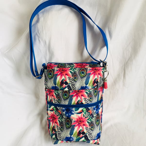 Stunning Water Resistant Crossbody Bag, Small Shoulder Bag, Cross body Bag.