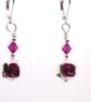 Ceramic Cube and Crystal Earrings - Image 4