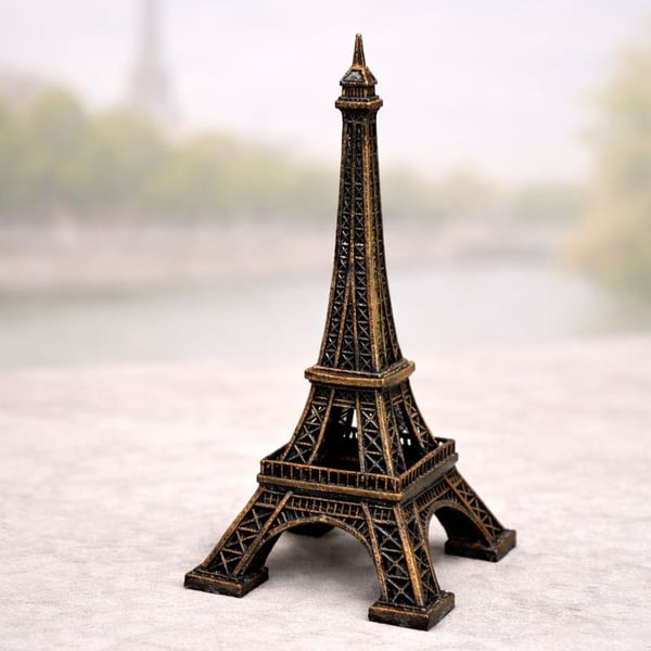 Handmade Mini Eiffel Tower Model – 3D Printed & Hand Finished, Custom Colours