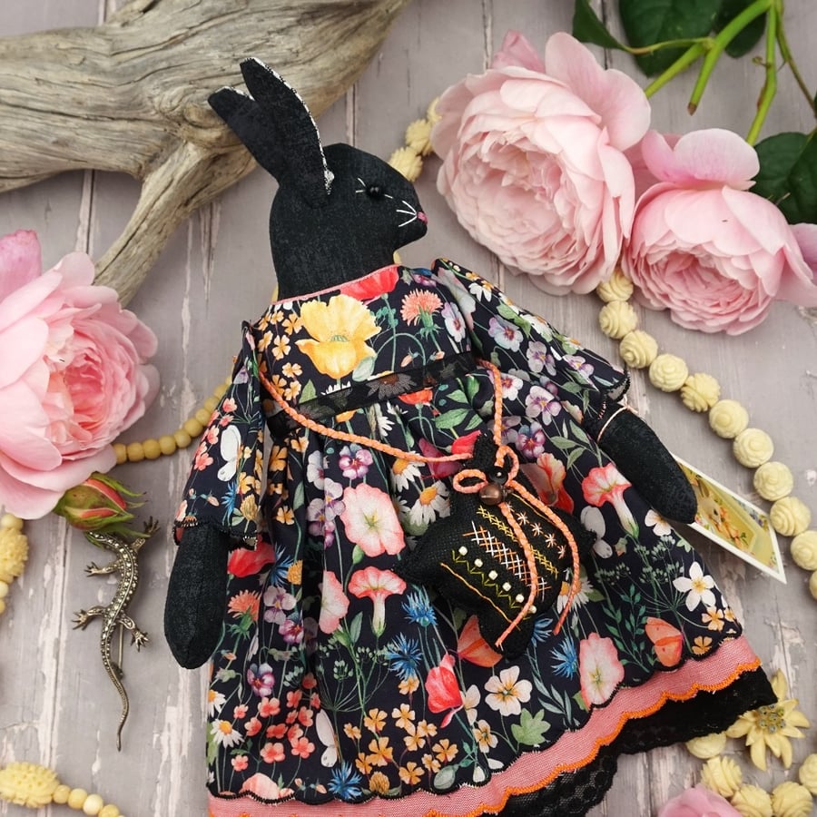 Cora, A Midnight Bunny in Liberty Lawn