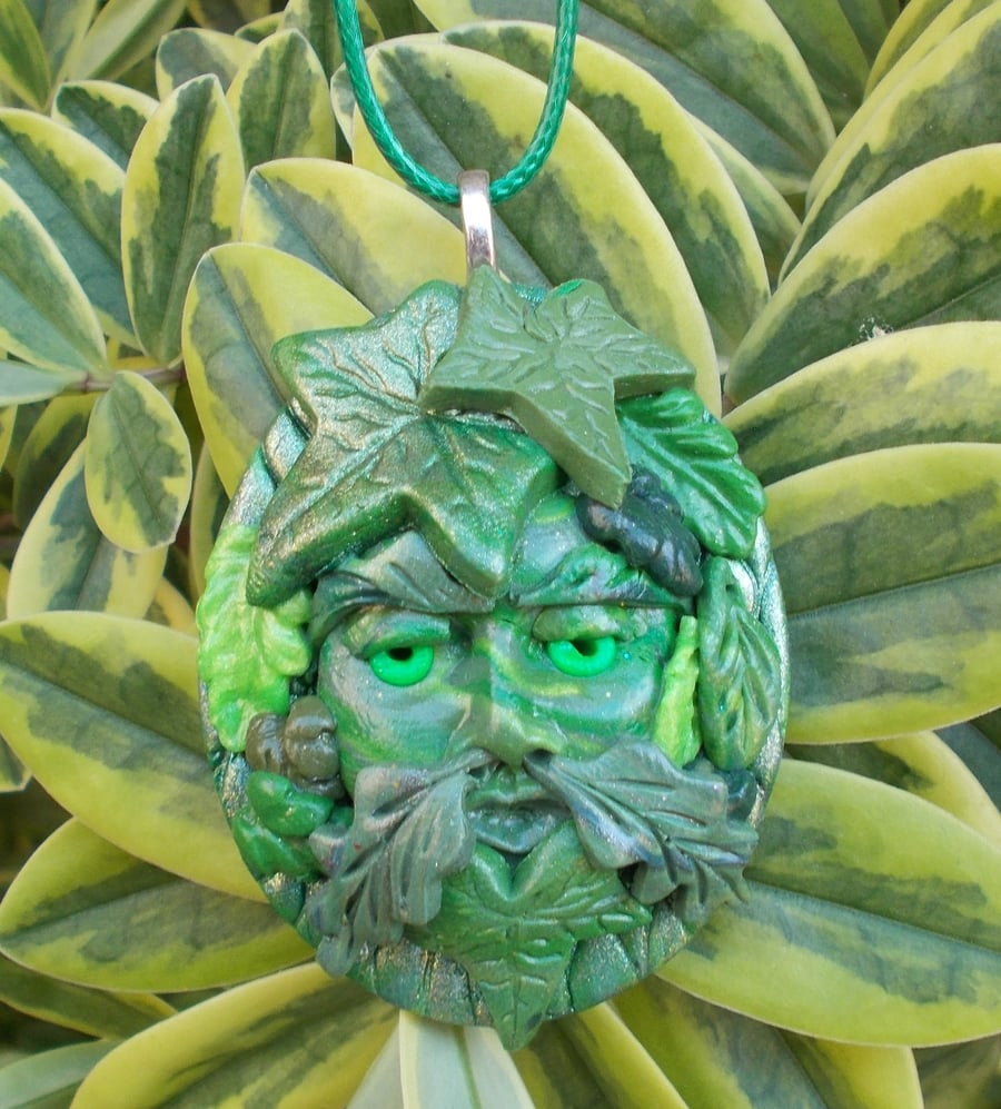 Pagan Wicca Druid Pendant Green Man Perfect YULE GIFT