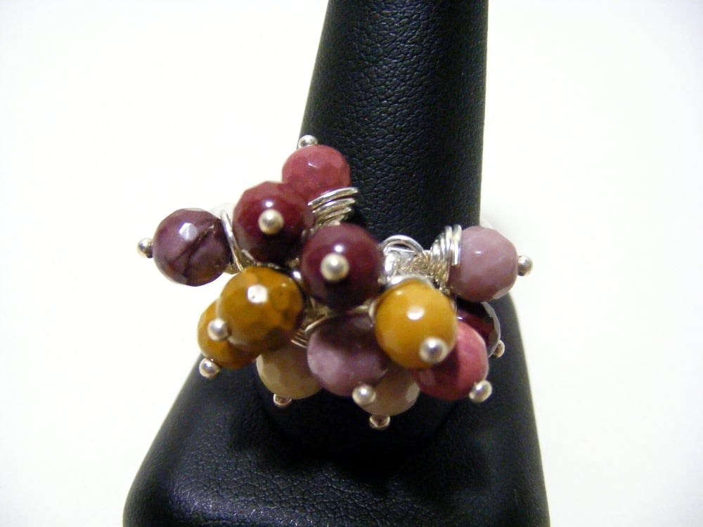 Mookaite Adjustable Gemstone Ring