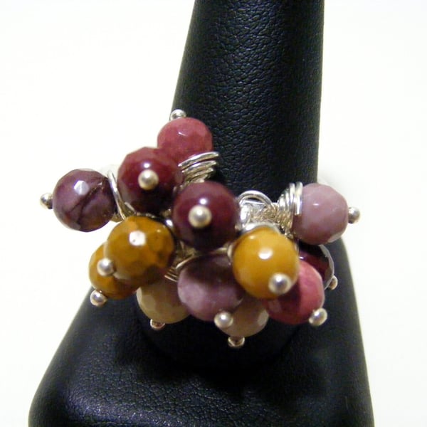 Mookaite Adjustable Gemstone Ring