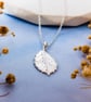 Blackberry Leaf Pendant - Recycled Silver Real Leaf Necklace - Image 3