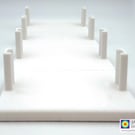 Set of 4 full fuse glass display stands for 10cm panel, 102mm 6.8mm 