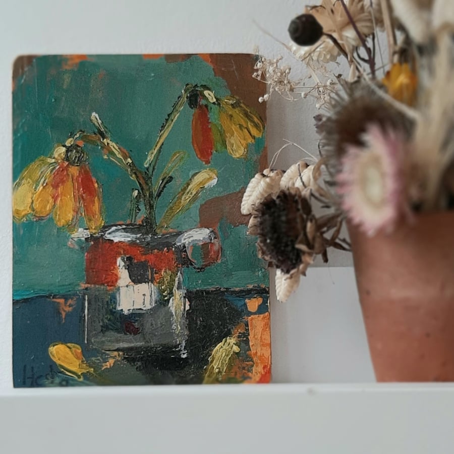 Flowers in a jug still life 