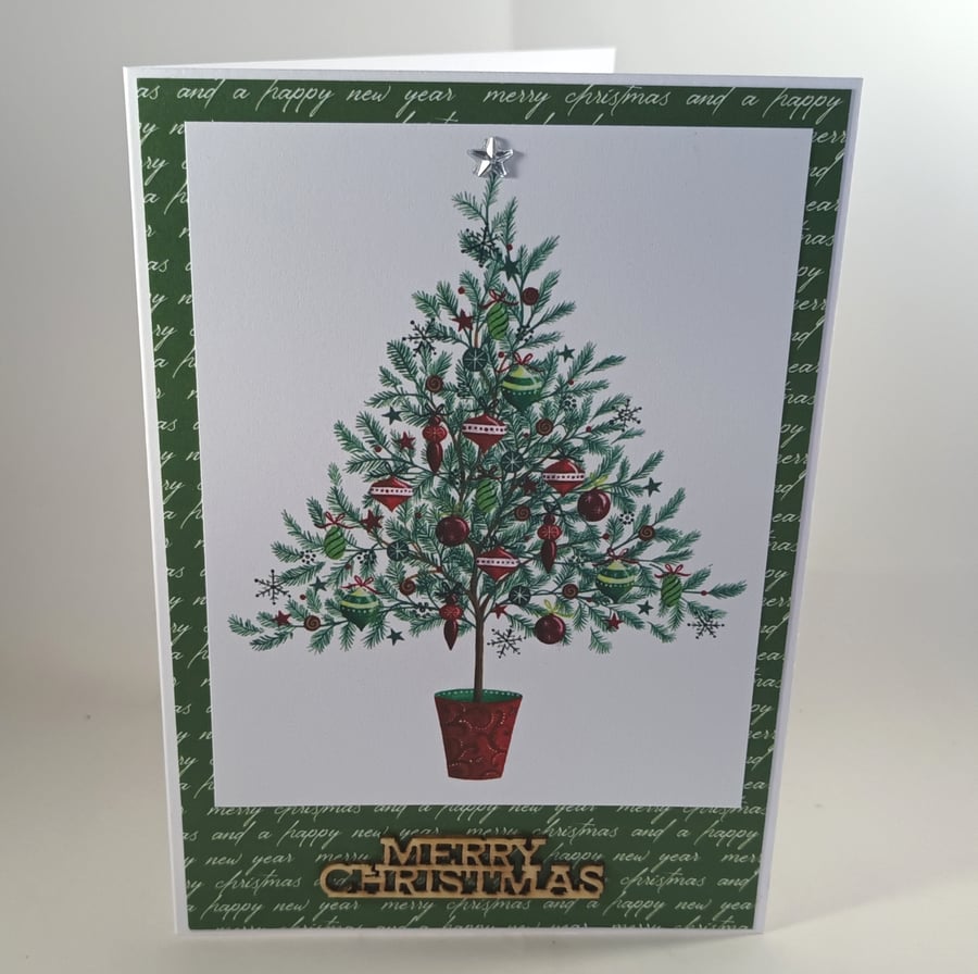 Handmade Christmas Card - Christmas Tree