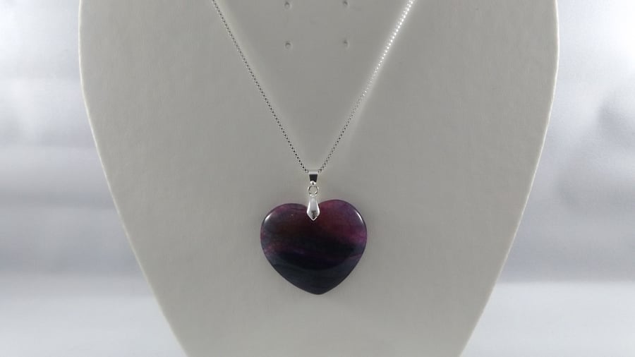 agate pendant and sterling silver chain