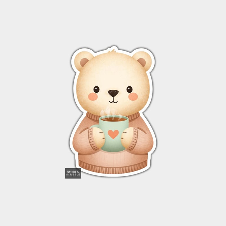 Funny Vinyl Sticker For Adults - Cute Teddy Bear