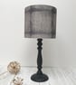 Hand Printed Linen Lampshade in Lavender Grey - Image 4
