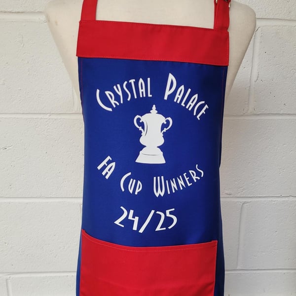 Fa cup crystal palace apron - made in England