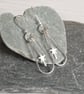 Long silver star earrings, celestial earrings, star gazer gift - Image 7