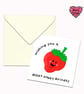 Strawberry birthday card, wishing you a berry happy birthday, pun card - Image 7