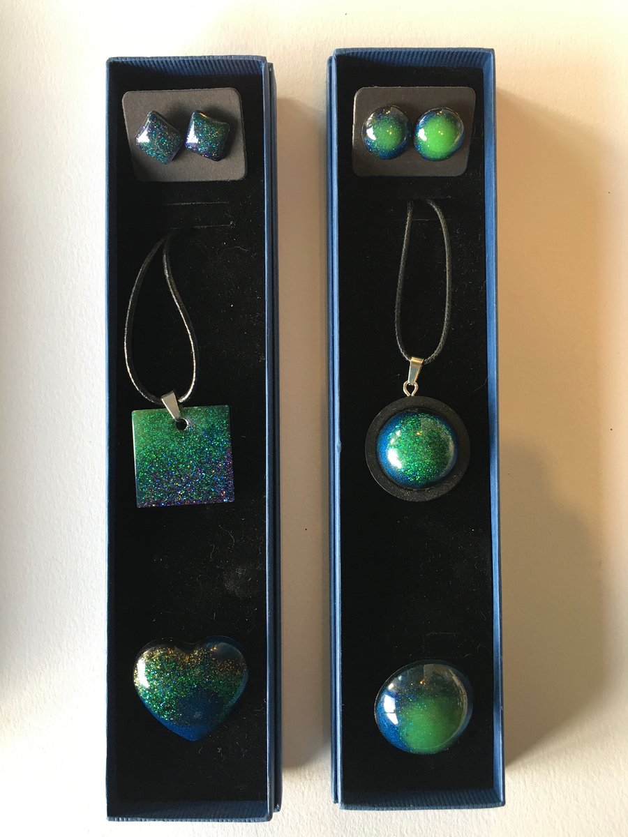 Aurora borealis jewellery sets. Various designs.